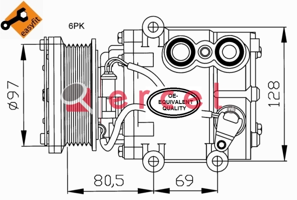 Compressor/onderdelen FOK 036