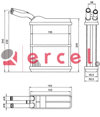 Interieur-Warmtewisselaar OPH 256