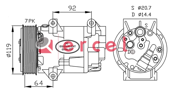 Compressor/onderdelen REK 064