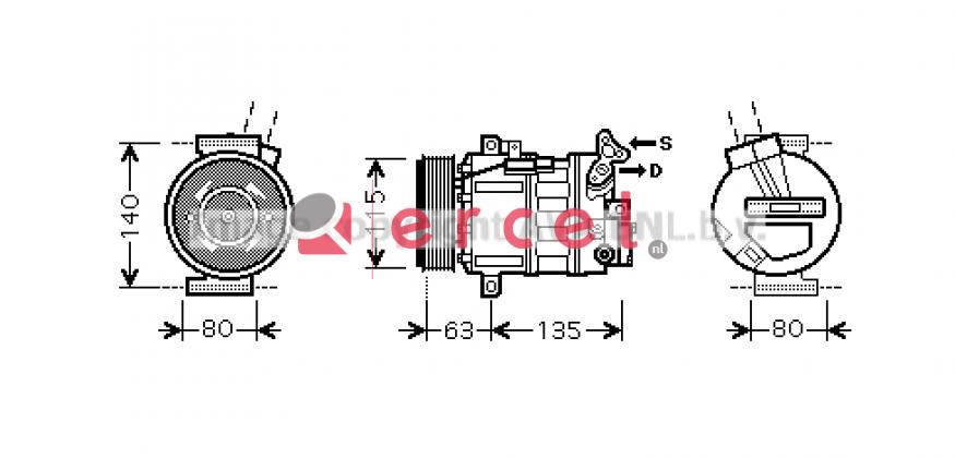Compressor/onderdelen REK 107 OEM