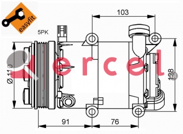 Compressor/onderdelen FOK 043 OEM