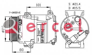 Compressor/onderdelen REK 068 OEM